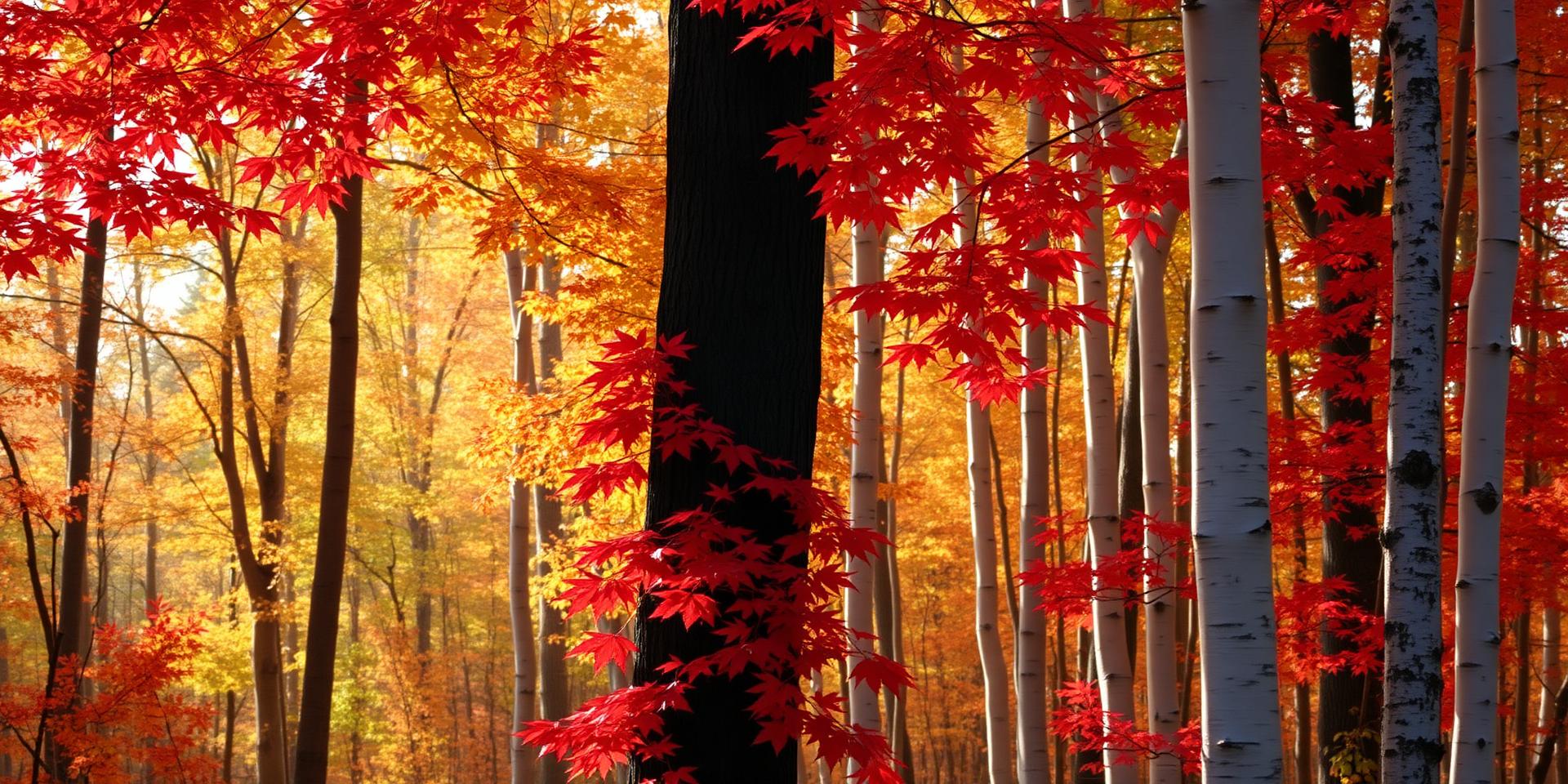 Autumn maple & birch