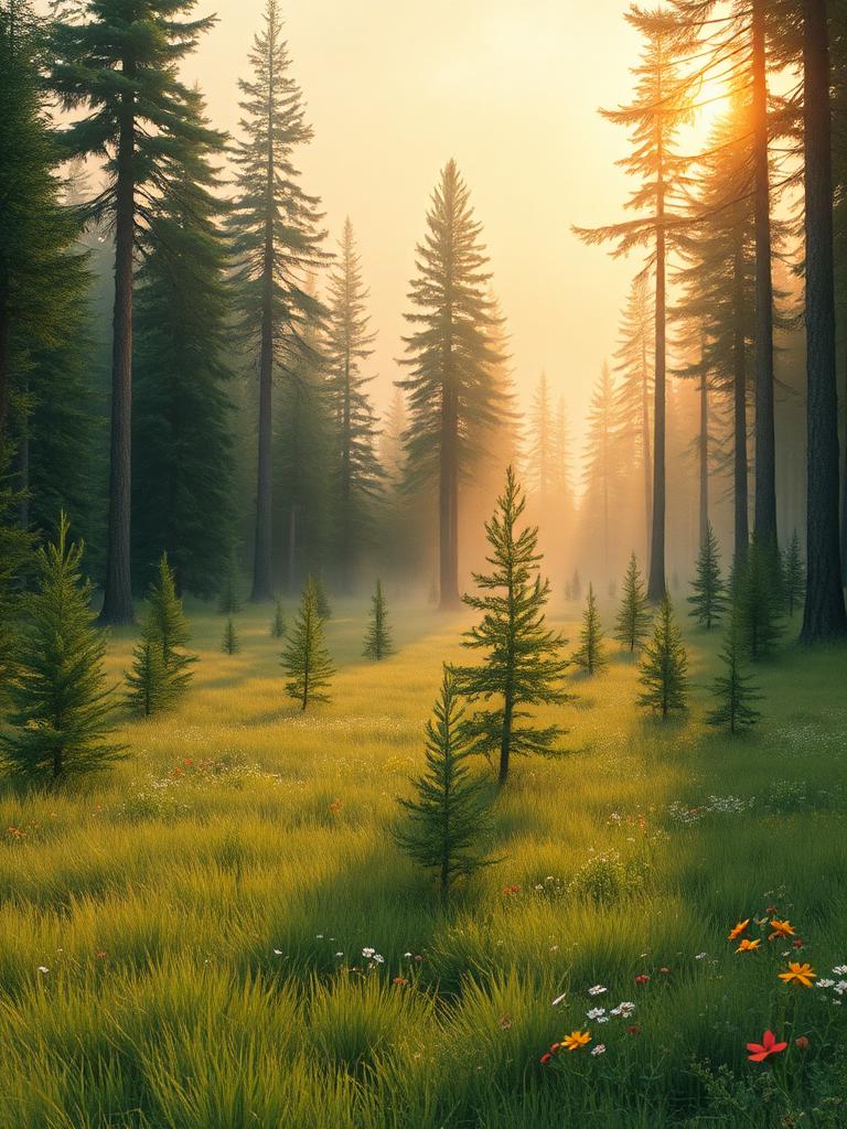 Misty clearing